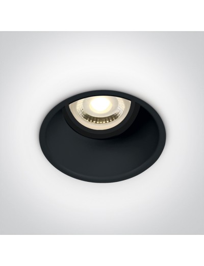 Интериорно осветление - One light Луна за вграждане, GU10, фиксирана, черна 10105TG/B