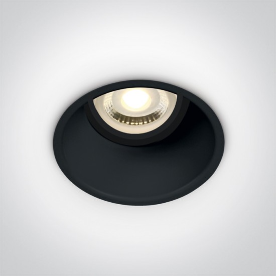 One light Луна за вграждане, GU10, фиксирана, черна 10105TG/B - Луни за вграждане
