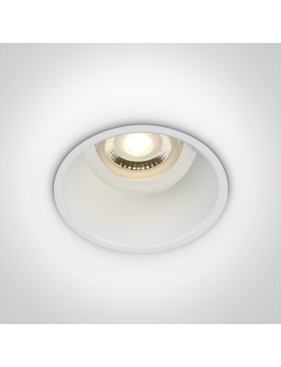 Интериорно осветление - One light Луна за вграждане, GU10, фиксирана, бяла 10105TG/W