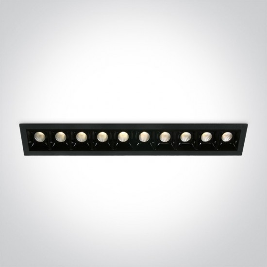 One light LED луна за вграждане, фиксирана, правоъгълна, 10х2W, топла бяла светлина 50902B/B/W - Луни за вграждане