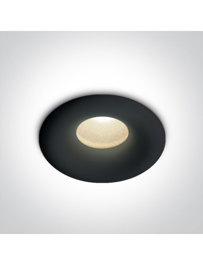 Интериорно осветление - One light влагозащитена LED луна за вграждане, фиксирана, 1W, IP44 топла бяла светлина 10101L/B/W
