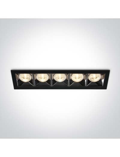 Интериорно осветление - One light LED луна за вграждане, фиксирана, правоъгълна, 20W, топла бяла светлина 50506B/B/W