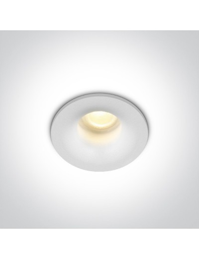 Интериорно осветление - One light влагозащитена LED луна за вграждане, фиксирана, 2W, IP44 топла бяла светлина 10101LA/W/W