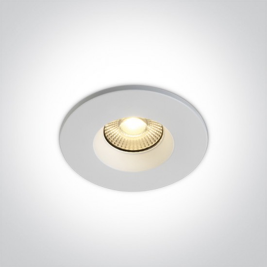 One light Waterproof LED recessed spot, fixed,  7W, IP65, warm white light 10107DF/W