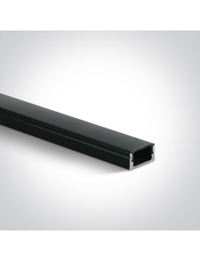 LED ленти и профили - One light Профил за LED лента, 2м с черен дифузер 7902/B