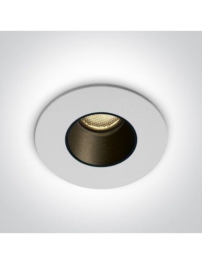 Интериорно осветление - One light влагозащитена LED луна за вграждане, фиксирана, 2W, IP65 неутрална светлина 10102H/W/C