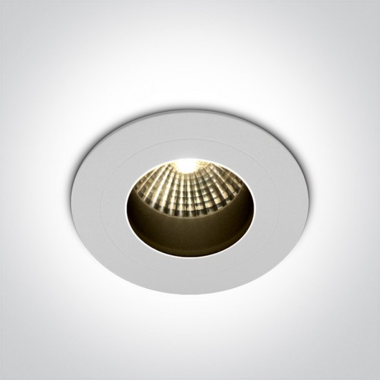 One light Waterproof LED recessed spot, fixed,  7W, IP65, Cool white 10107H/W/C