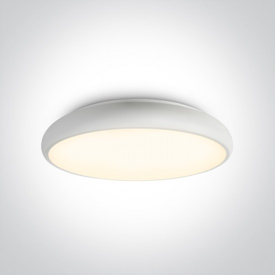 One Light Плафониера LED 62W топла бяла светлина, бяла 62160/W/W - Плафониери и аплици
