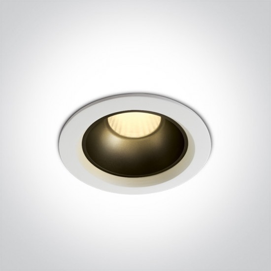 One light LED луна за вграждане, фиксирана, 12W топла бяла светлина 10112Z/W/W - Луни за вграждане