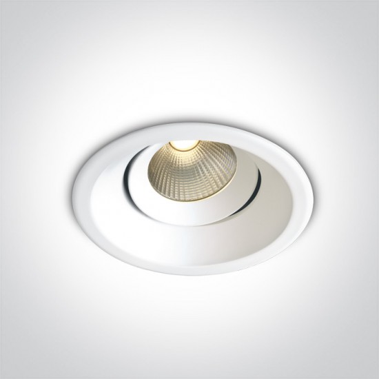 One light LED луна за вграждане, регулируема, 12W, топла бяла светлина 11112TA/W/W - Луни за вграждане
