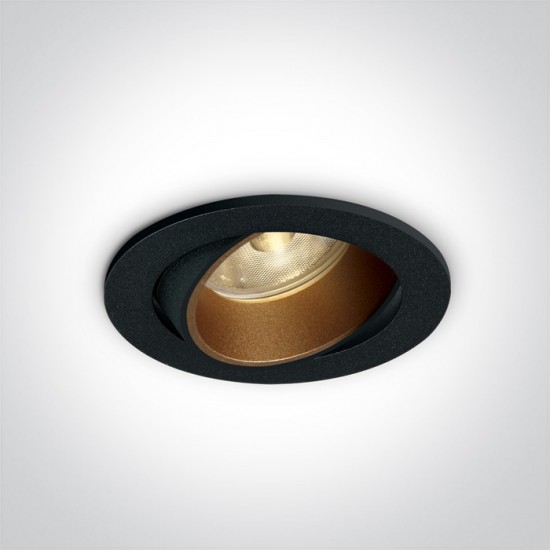 One light LED recessed spot, adjustable, 7W, warm white light 11107K/B/W