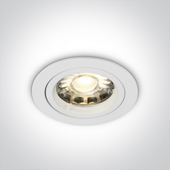 One light Луна за вграждане, GU10 фиксирана бяла, 10105GU/W - Луни за вграждане