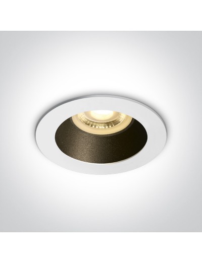 Интериорно осветление - One light Луна за вграждане, GU10 фиксирана, бяло и черно 10105M/W/B