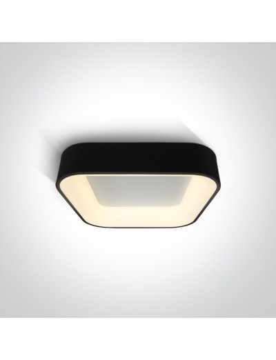 Интериорно осветление - One light Плафониера LED 38W 3230Lm черна 2700K-3000K-4000K CCTV IP20 230V димируема 62132NA/B/V