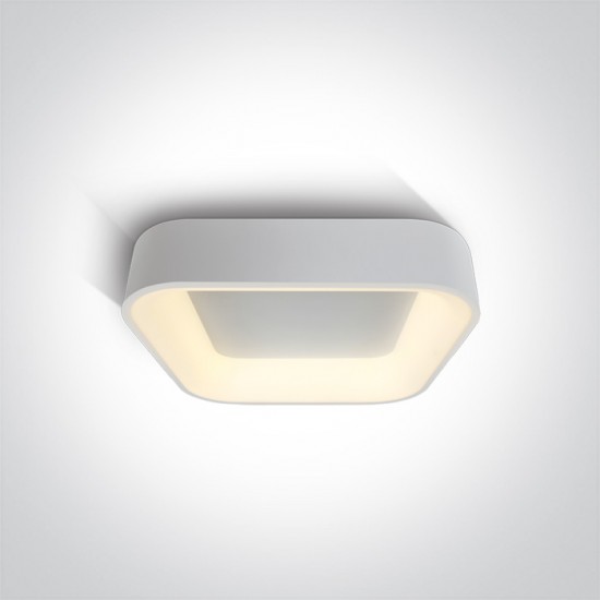 One light Плафониера LED 38W 3230Lm бяла 2700K-3000K-4000K CCTV IP20 230V димируема 62132NA/W/V - Плафониери