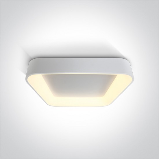 One light Плафониера LED 50W, топла бяла светлина 62142NA/W/W - Плафониери и аплици