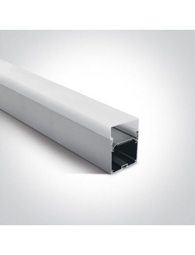 LED ленти и профили - One light Профил за LED лента, 2м с дифузер 7906D/AL