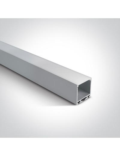 LED ленти и профили - One light Профил за LED лента, 2м с дифузер 7912/AL