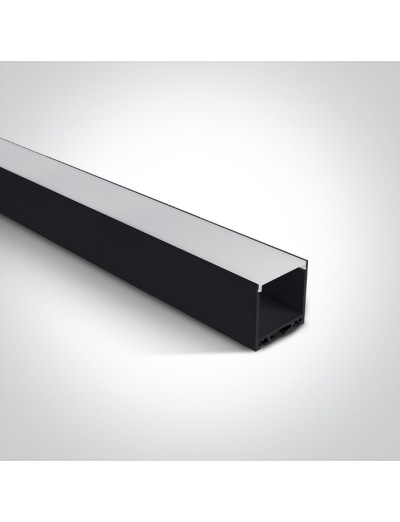 LED ленти и профили - One light Профил за LED лента, 2м с дифузер 7912/B