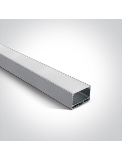LED ленти и профили - One light Профил за LED лента, 2м с дифузер 7912A/AL