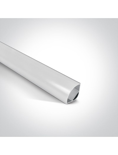 LED ленти и профили - One light Профил за LED лента триъгълен, 2м, с дифузер 7908/AL