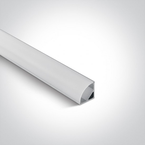 One light Профил за LED лента триъгълен, 2м, с дифузер 7908A/AL - LED ленти