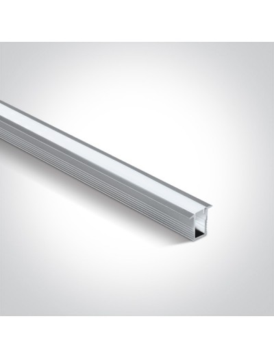 LED ленти и профили - One light Профил за LED лента за вграждане, 2м, с дифузер 7901AR/AL