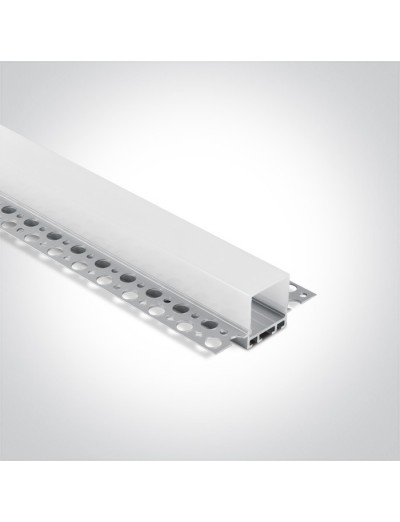 LED ленти и профили - One light Профил за LED лента за вграждане, 2м, с дифузер 7904ATR/AL