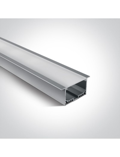 LED ленти и профили - One light Профил за LED лента за вграждане, 2м с дифузер 7910AR/AL