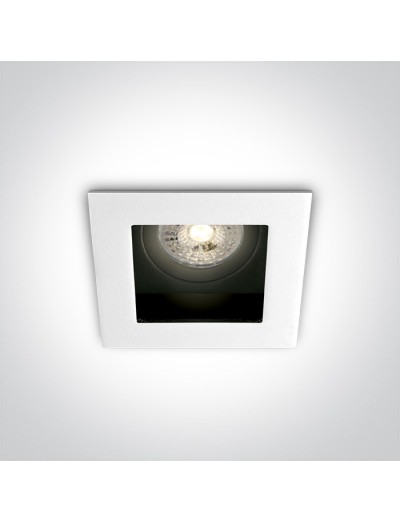 Интериорно осветление - One light луна за вграждане, квадратна, регулируема, GU10, 50W, 51105TA/W