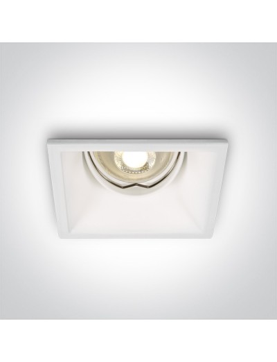 Интериорно осветление - One light луна за вграждане, квадратна, регулируема, GU10, 50W, 51105TG/W