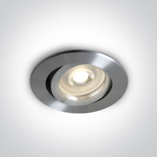 One light луна за вграждане, регулируема, 10W, GU10, 11105A1/AL - Луни за вграждане