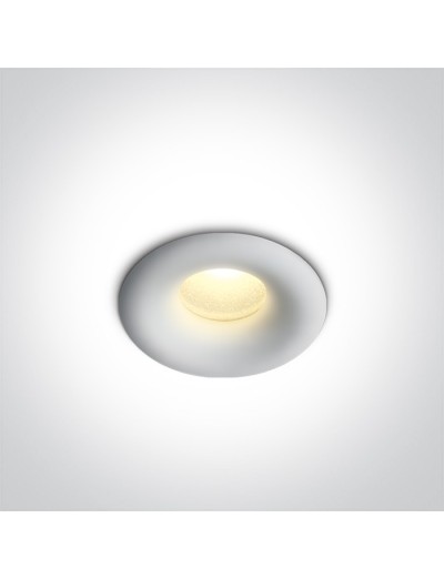 Интериорно осветление - One light влагозащитена LED луна за вграждане, фиксирана, 1W, IP44 3000K 10101L/W/W