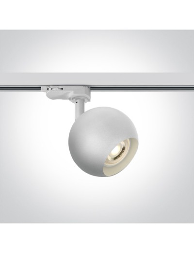Интериорно осветление - One light Спот за шина GU10, 10W, бял 65105BT/W
