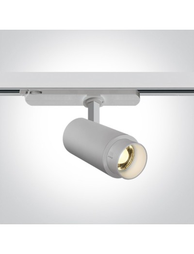Интериорно осветление - One light Спот за шина LED 15W регулируем 12°-60°, топла бяла светлина 65650AT/W/W