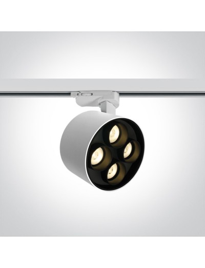 Интериорно осветление - One light Спот за шина LED 24W топла бяла светлина 65656CT/W/W
