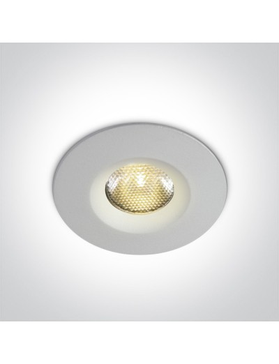 Интериорно осветление - One light влагозащитена LED луна за вграждане, фиксирана, 3W, IP65, неутрална светлина 10103M/W/C