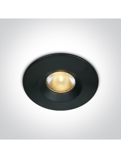Интериорно осветление - One light влагозащитена LED луна за вграждане, фиксирана, 3W, IP65, топла бяла светлина 10103M/B/W