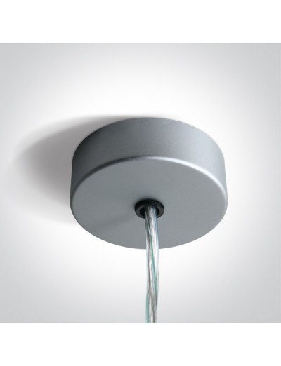 LED ленти и профили - One light Сива кръгла основа за окачване на профили 050122/G