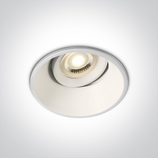 One light луна за вграждане огнеупорна GU10 10w DARK LIGHT IP20 11109FA/W - За вграждане
