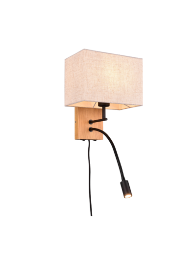 NILAM - Trio аплик Nilam E27 28 W + LED 3W 310Lm 212870236