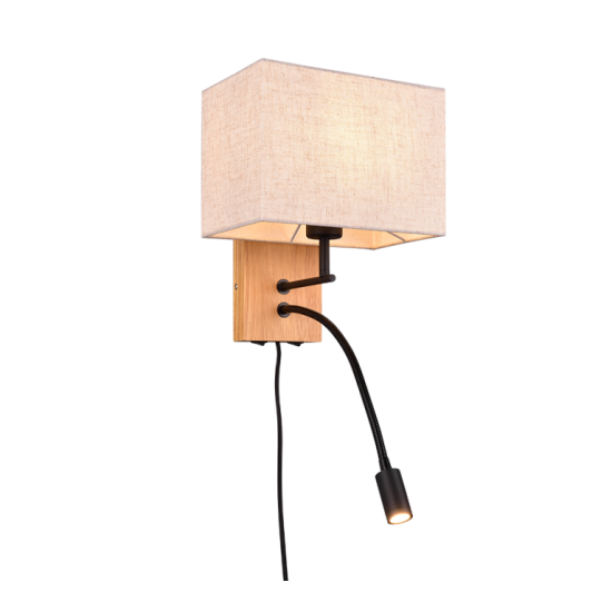 Trio аплик Nilam E27 28 W + LED 3W 310Lm 212870236 - Аплици