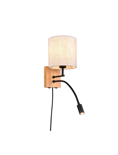 NILAM - Trio аплик Nilam E27 28 W + LED 3W 310Lm 212879236