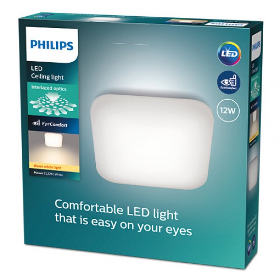 Philips LED плафониера Mauve, 2700K, 12W 872016919545500 - Плафониери