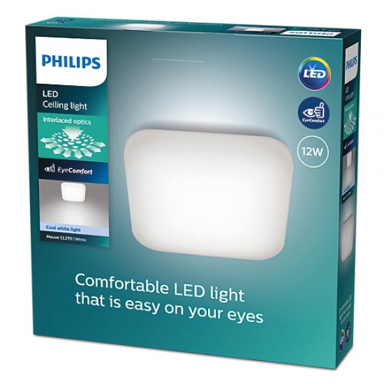 Philips LED плафониера Mauve, 4000K, 12W 872016919547900 - Плафониери