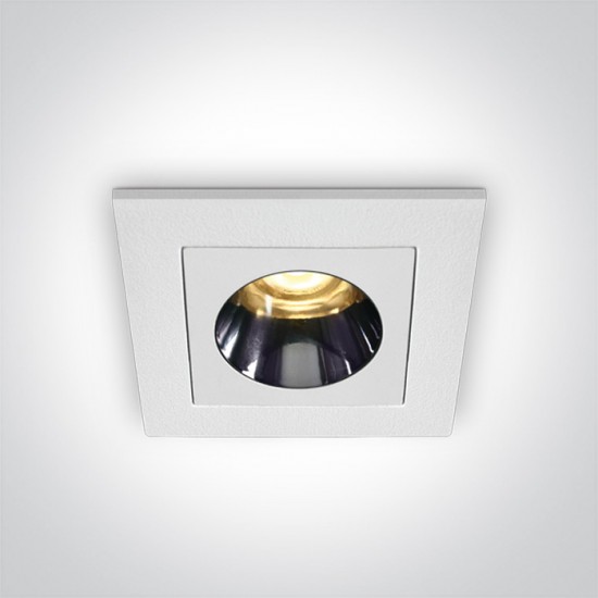 One light LED луна за вграждане 3W 3000K IP20 38deg   DARK LIGHT 50103H/W/W - За вграждане