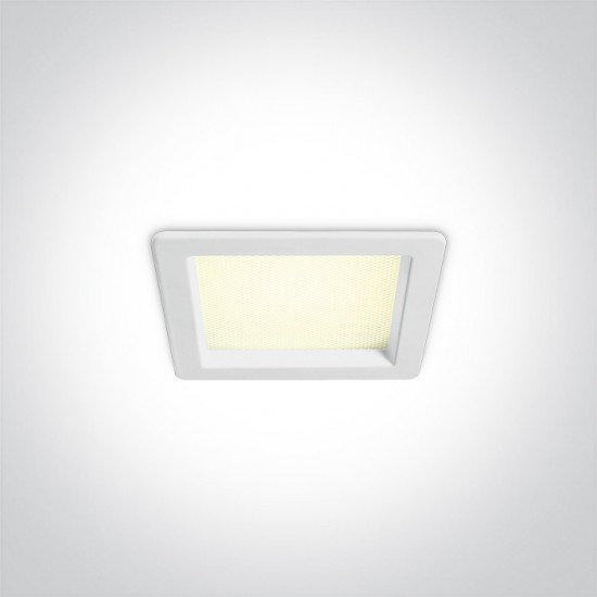 One light Led луна за вграждане Бяла UGR19 10W 3000K-4000K-6000K IP44 230V 50110UV/W/V - За вграждане