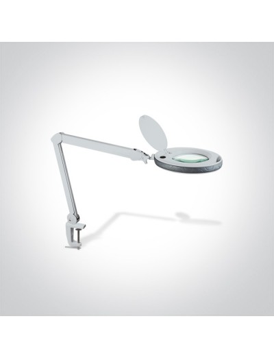 Интериорно осветление - One light работна LED лампа с увеличително стъкло, 8W, студена светлина,  61066/W