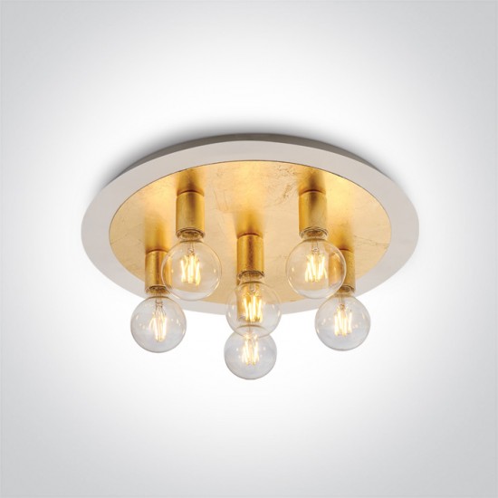 One light Плафониера 6xE27 12W 62172C/BS - Плафониери и аплици