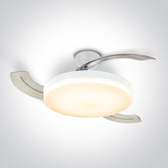 One light LED Плафониера с вентилатор 25W LED 32W CCTV IP20 230V 6300/W/V - Плафониери